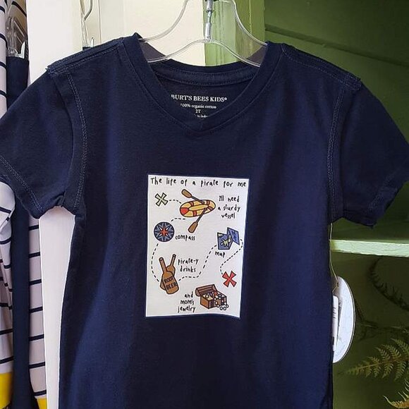 Custom Designed Burt’s Bees Kids Tee – Pirate Edition - Picture 1 of 6